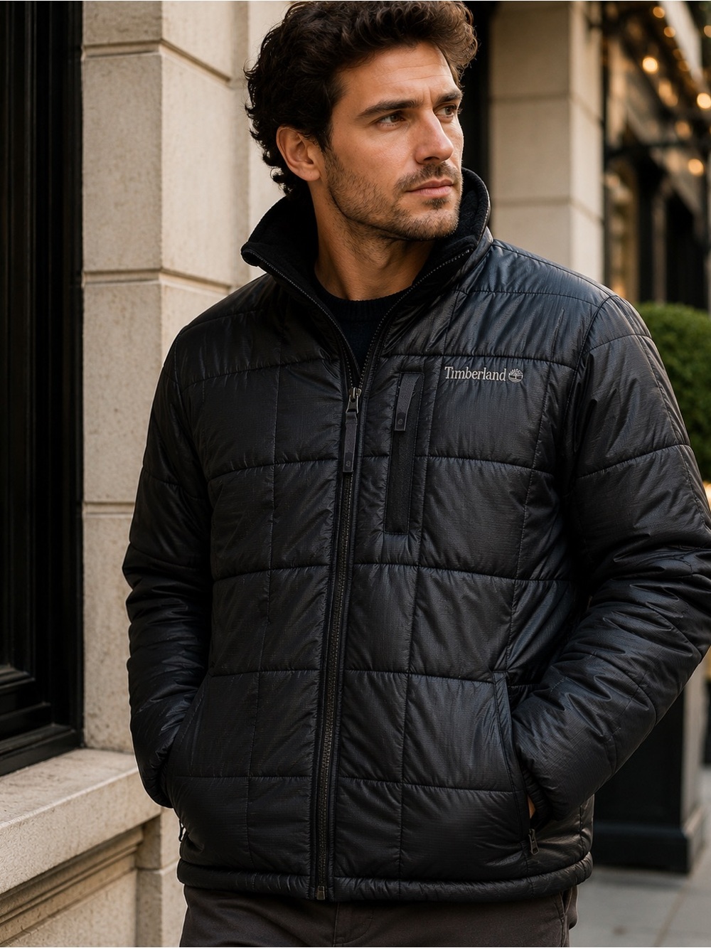 Timberland Black Quilted Puffer Jacket